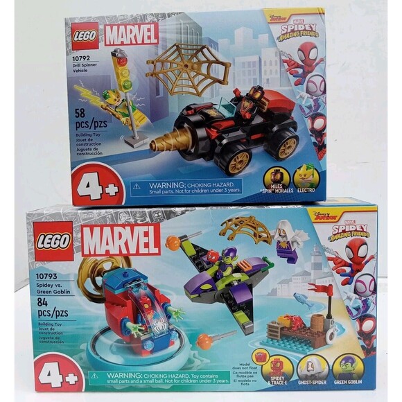 Lot of 2 Lego Sets (Lego Marvel 10793 and  Lego Marvel 10792). For Kids Ages 4+ - Picture 1 of 16